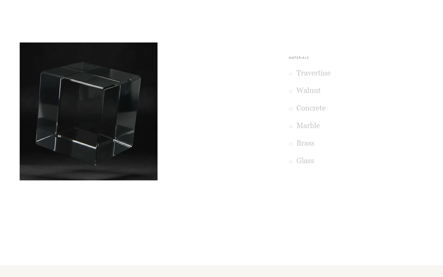 Materials cube
