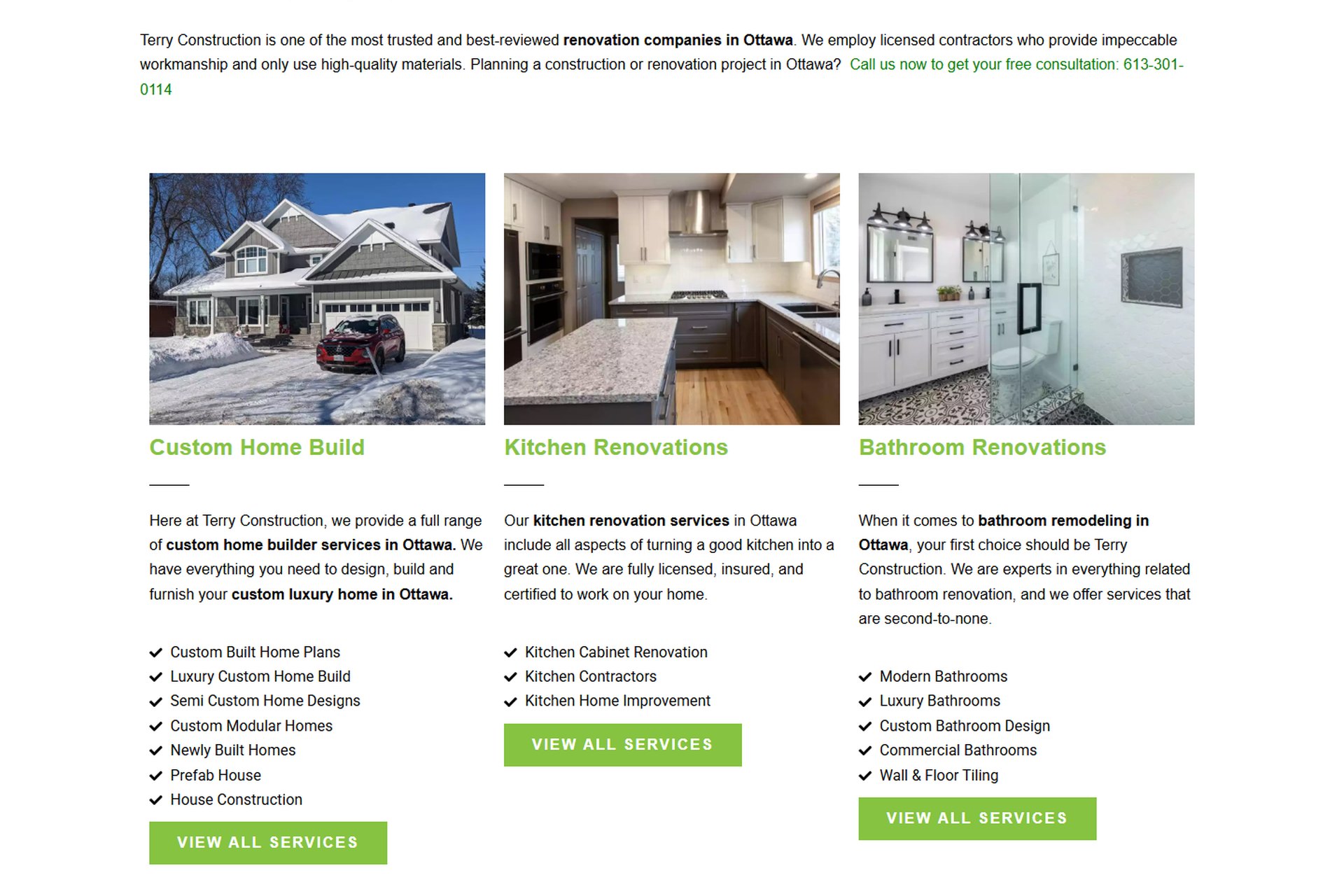 Service pages